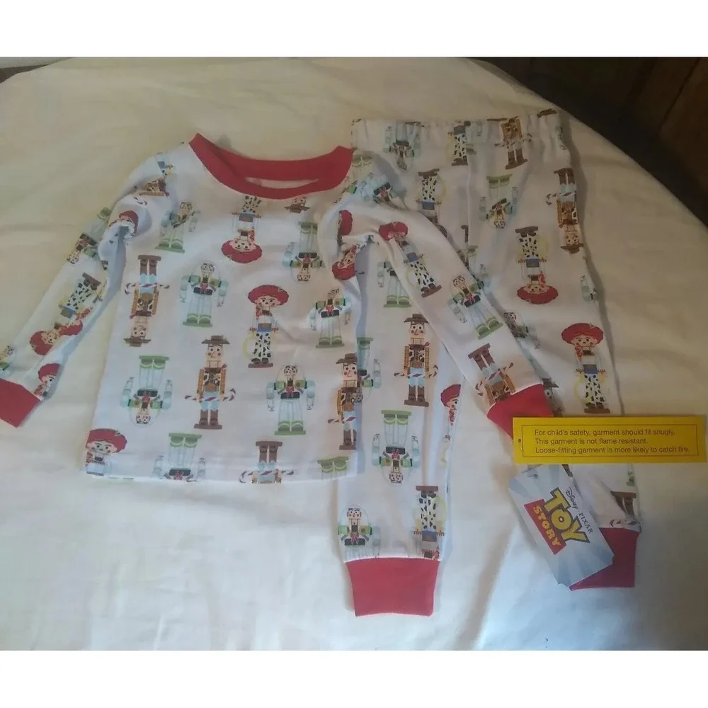Toddler Pajama Set 2pc 12M Disney Pixar‎ Toy Story Characters Holiday